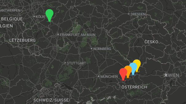Map of company locations