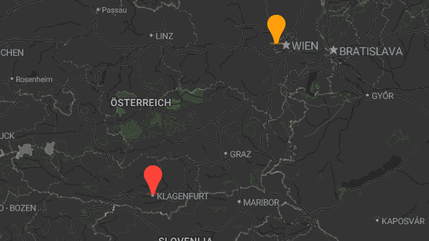 Map of company locations