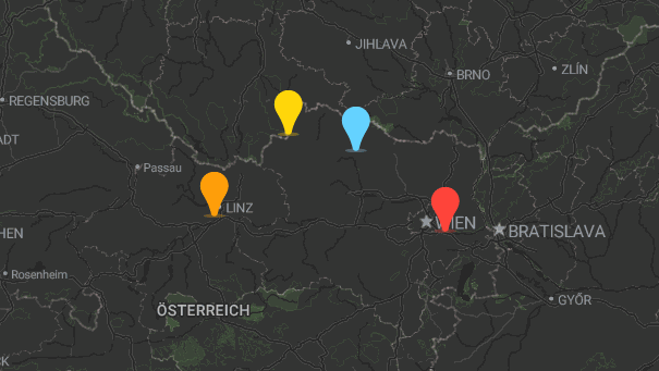 Map of company locations