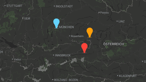 Map of company locations