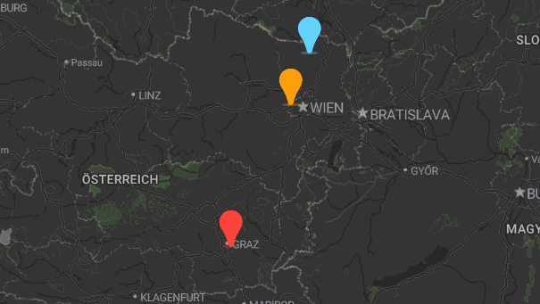Map of company locations