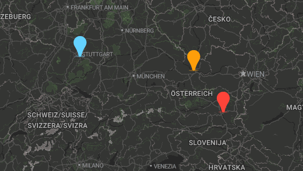 Map of company locations