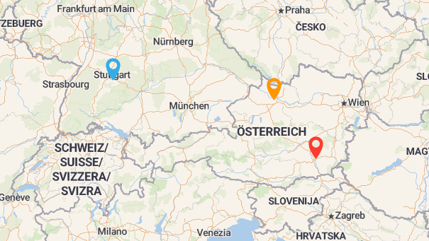 Map of company locations