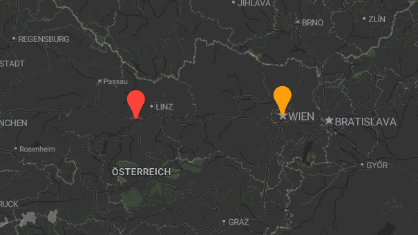 Map of company locations