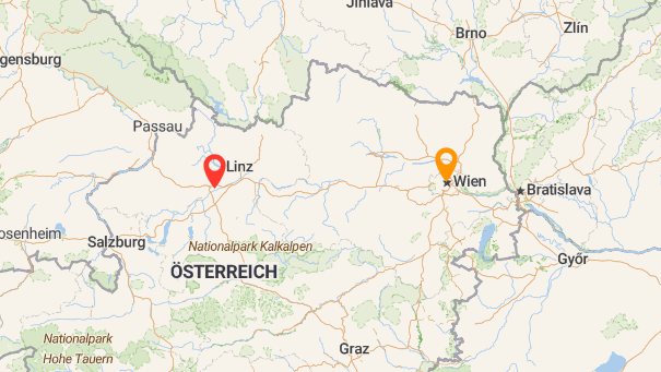 Map of company locations