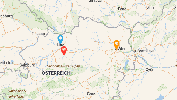 Map of company locations