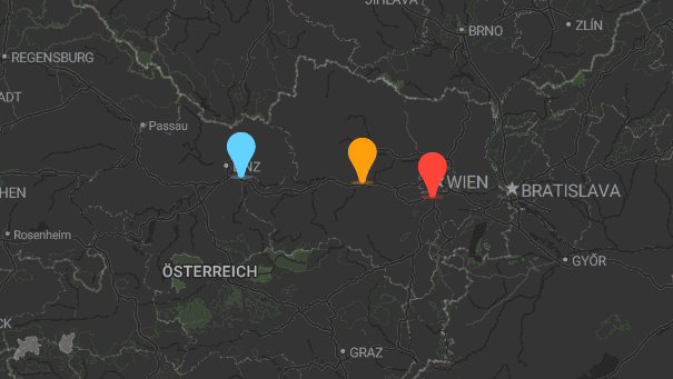 Map of company locations