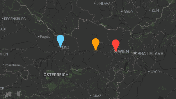 Map of company locations