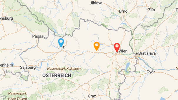 Map of company locations