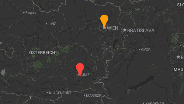 Map of company locations
