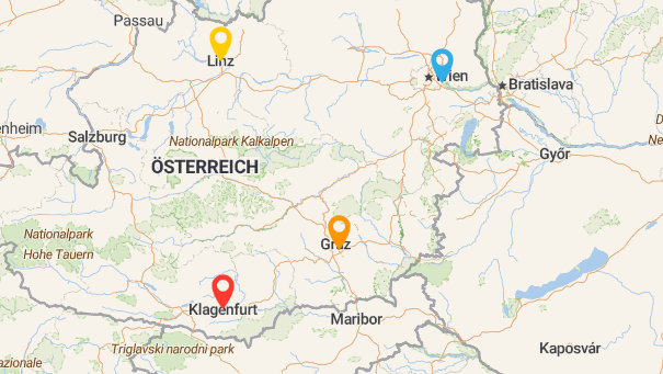 Map of company locations