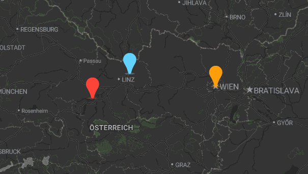 Map of company locations