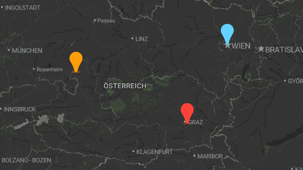 Map of company locations