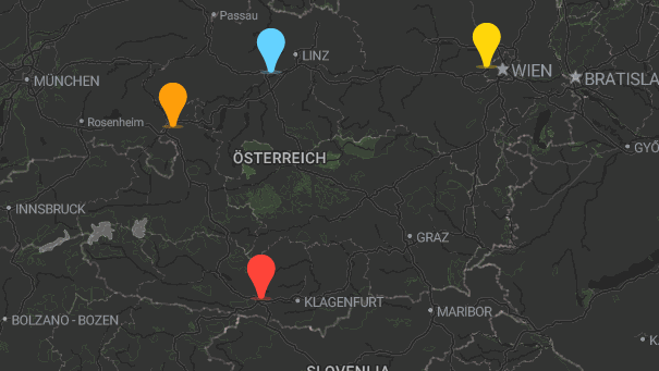 Map of company locations