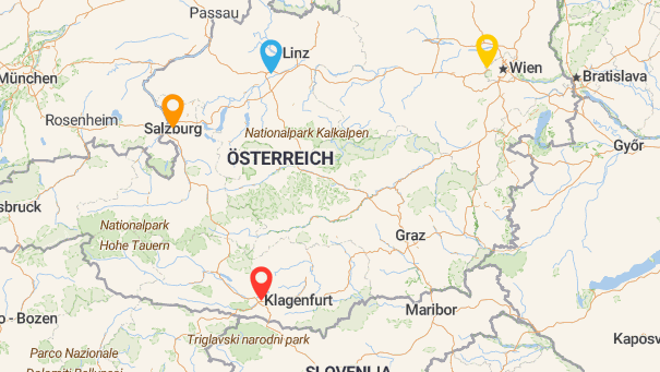 Map of company locations