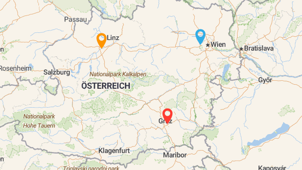 Map of company locations