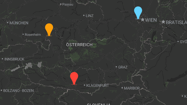 Map of company locations