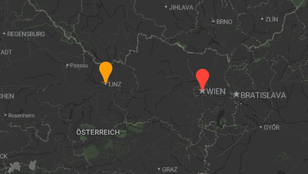 Map of company locations