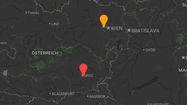 Map of company locations