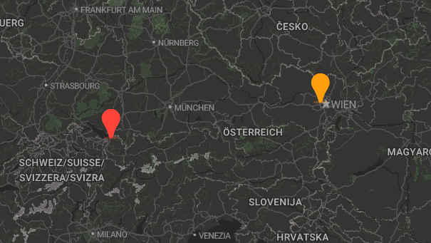 Map of company locations