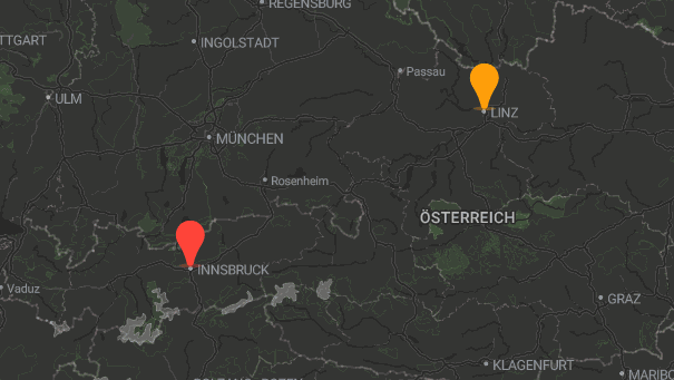 Map of company locations