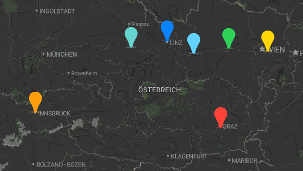 Map of company locations