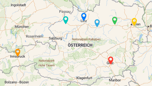 Map of company locations