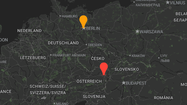 Map of company locations