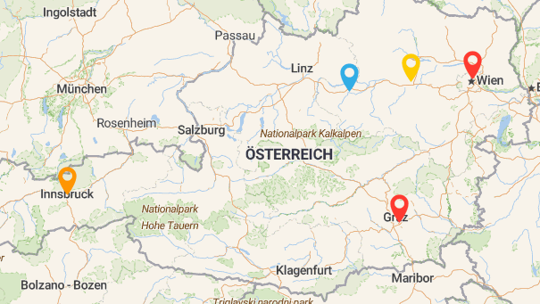 Map of company locations