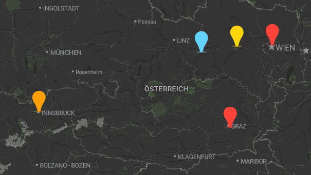 Map of company locations