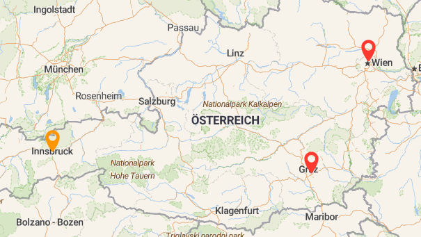 Map of company locations