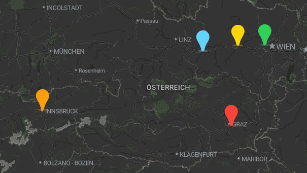 Map of company locations