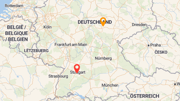 Map of company locations