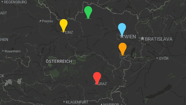Map of company locations