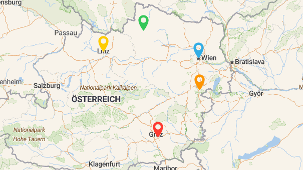 Map of company locations