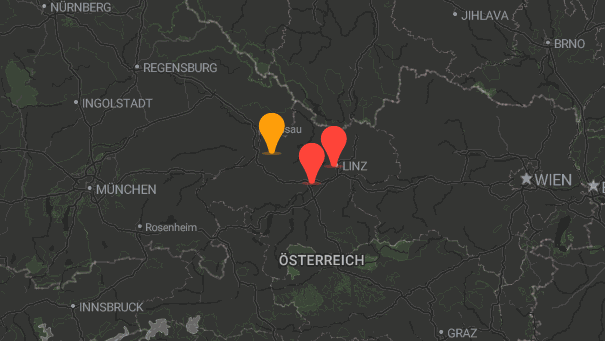Map of company locations