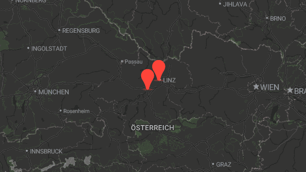 Map of company locations