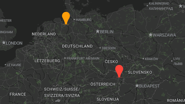 Map of company locations