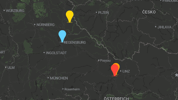 Map of company locations