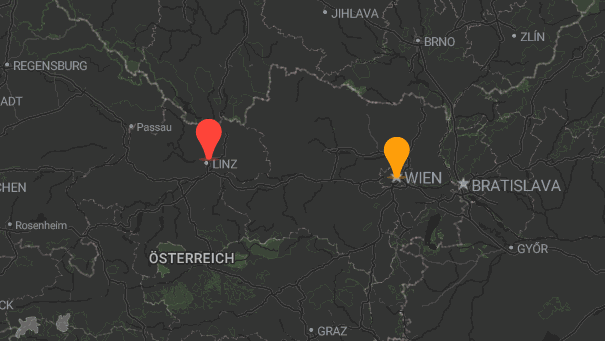 Map of company locations