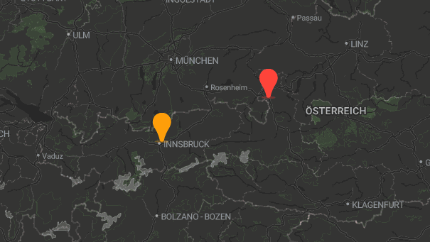 Map of company locations