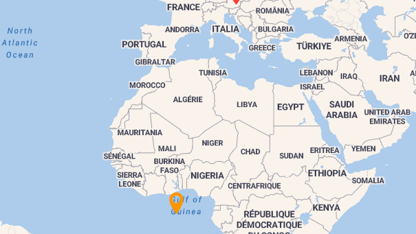 Map of company locations