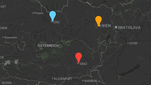 Map of company locations