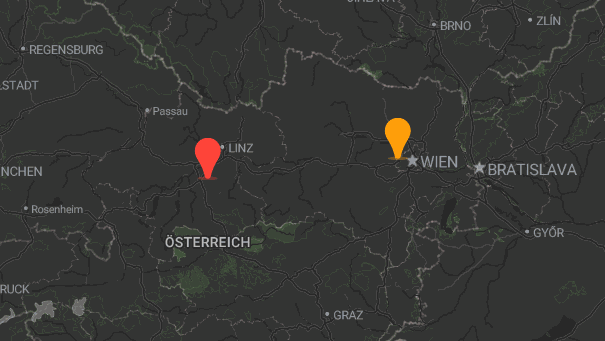 Map of company locations