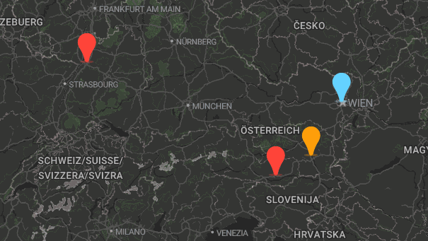 Map of company locations