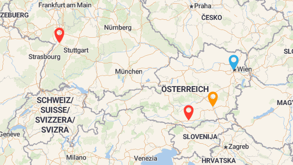 Map of company locations