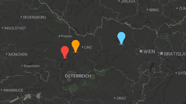 Map of company locations