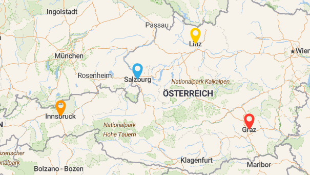 Map of company locations