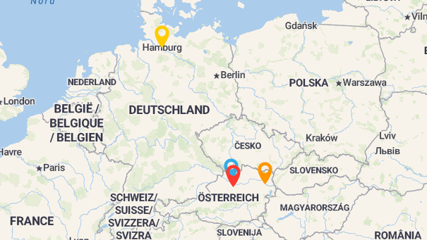 Map of company locations