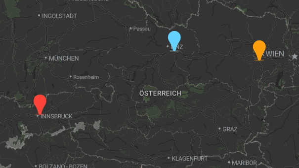Map of company locations